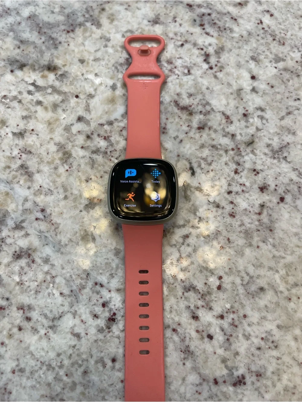 Fitbit Versa 3 Smartwatch - Pink Clay & Soft Gold Gold - Great Condition!
